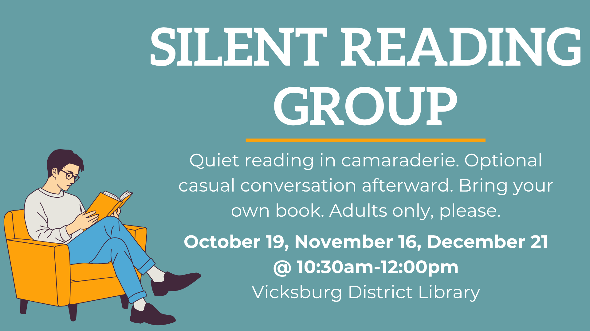 Silent Reading Group for Adults - Autumn 2026